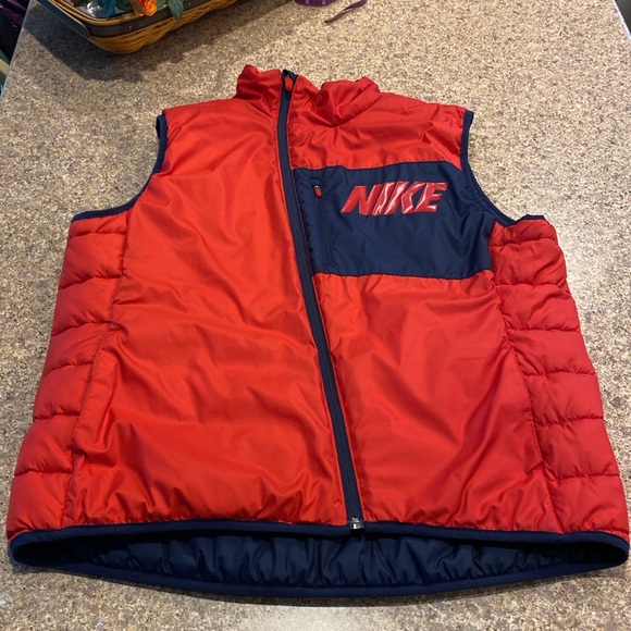 Nike NFL Team Apparel New England Patriots WITH FLAWS Reversible Puffy Vest XL - Picture 8 of 15